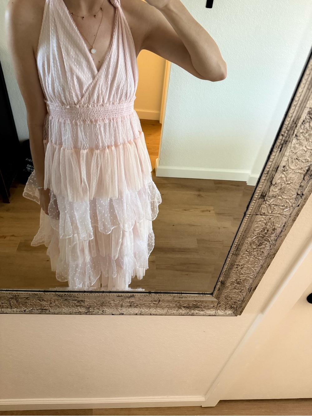 LoveShackFancy for Target Pink Lace Tier Dress with Tag